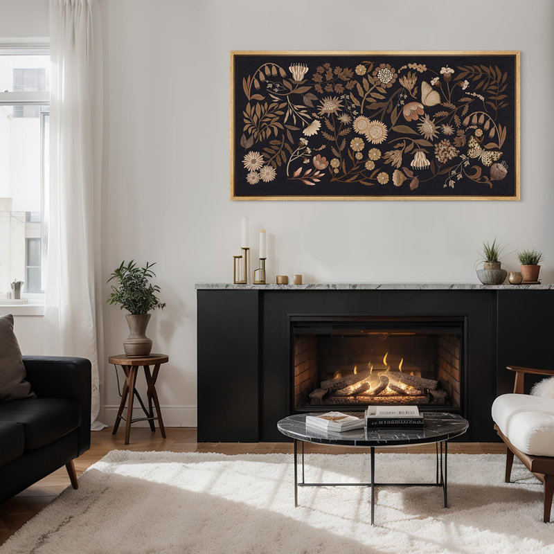 IDEA4WALL Vibrant Wildflower Lush Summer Garden Blooming Trees Antique